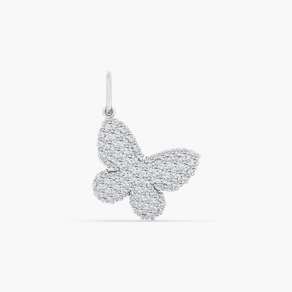 Domed Pave Butterfly Charm