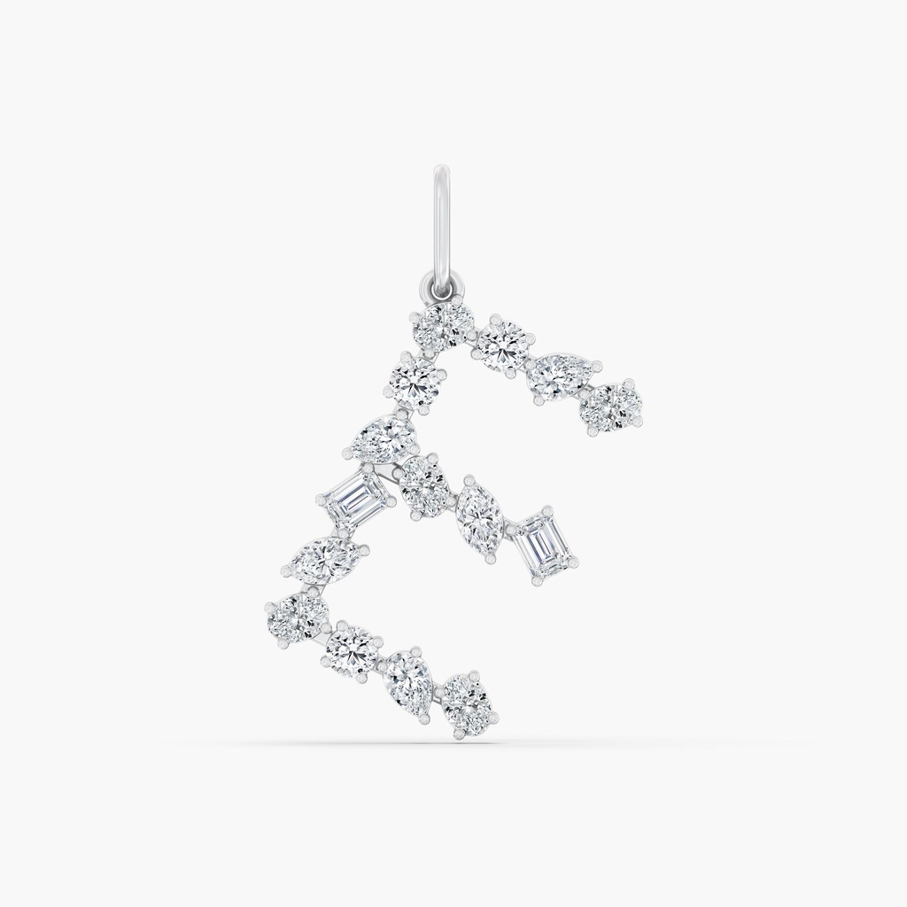 Multi Shape Letter "E" Charm