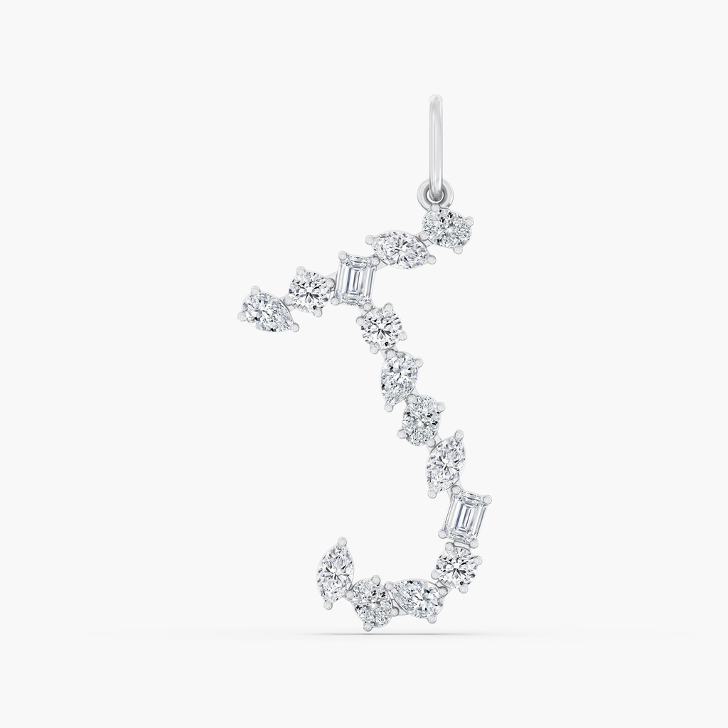 Multi Shape Letter "J" Charm 