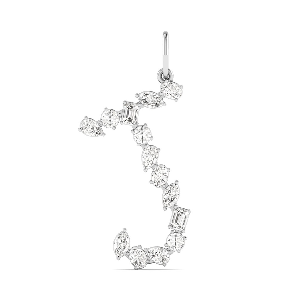 Multi Shape Letter "J" Charm 