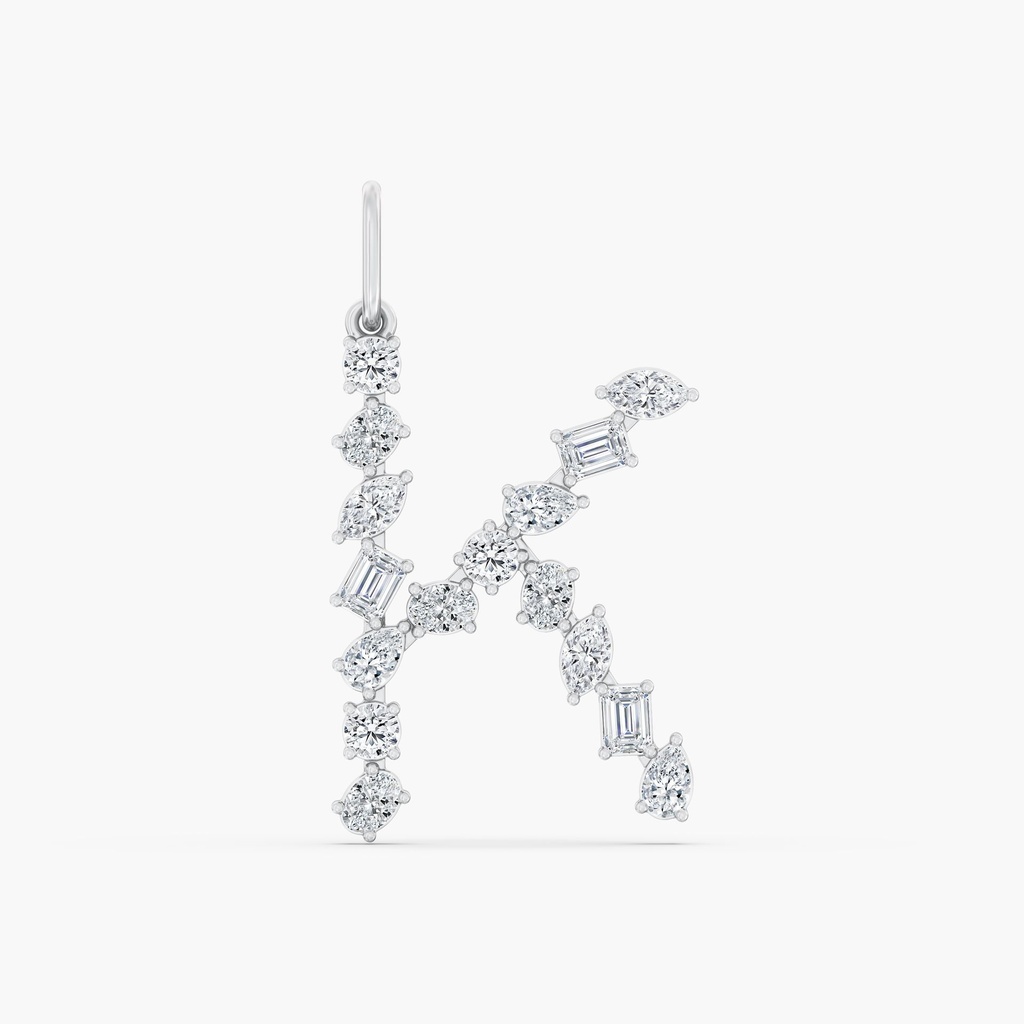 Multi Shape Letter "K" Charm 