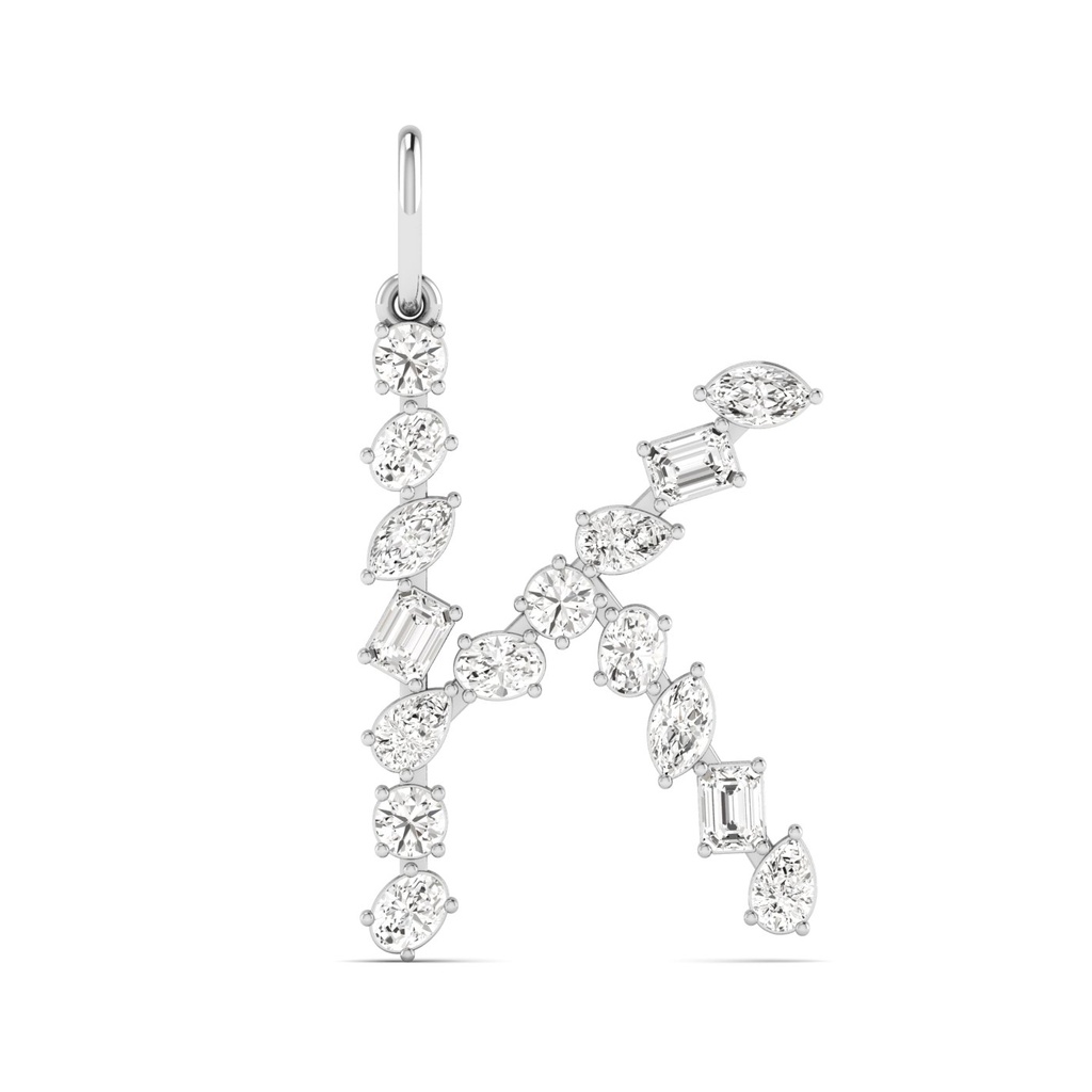 Multi Shape Letter "K" Charm 