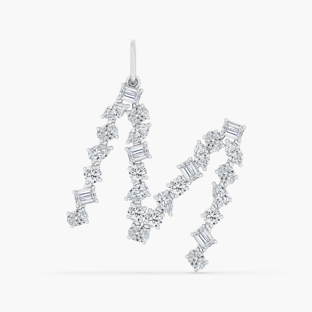 Multi Shape Letter "M" Charm 