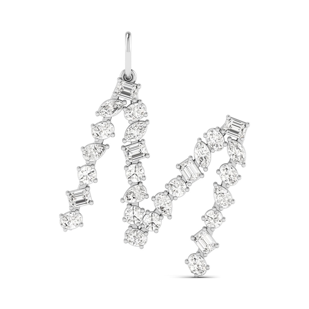 Multi Shape Letter "M" Charm 