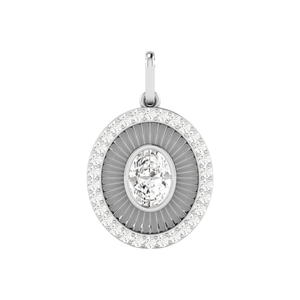 Fluted Oval Charm