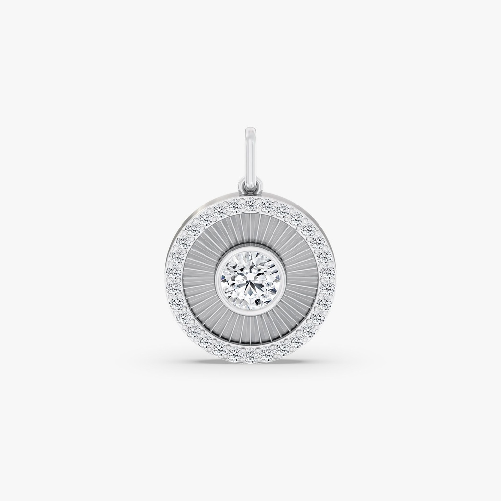 Fluted Round Charm 