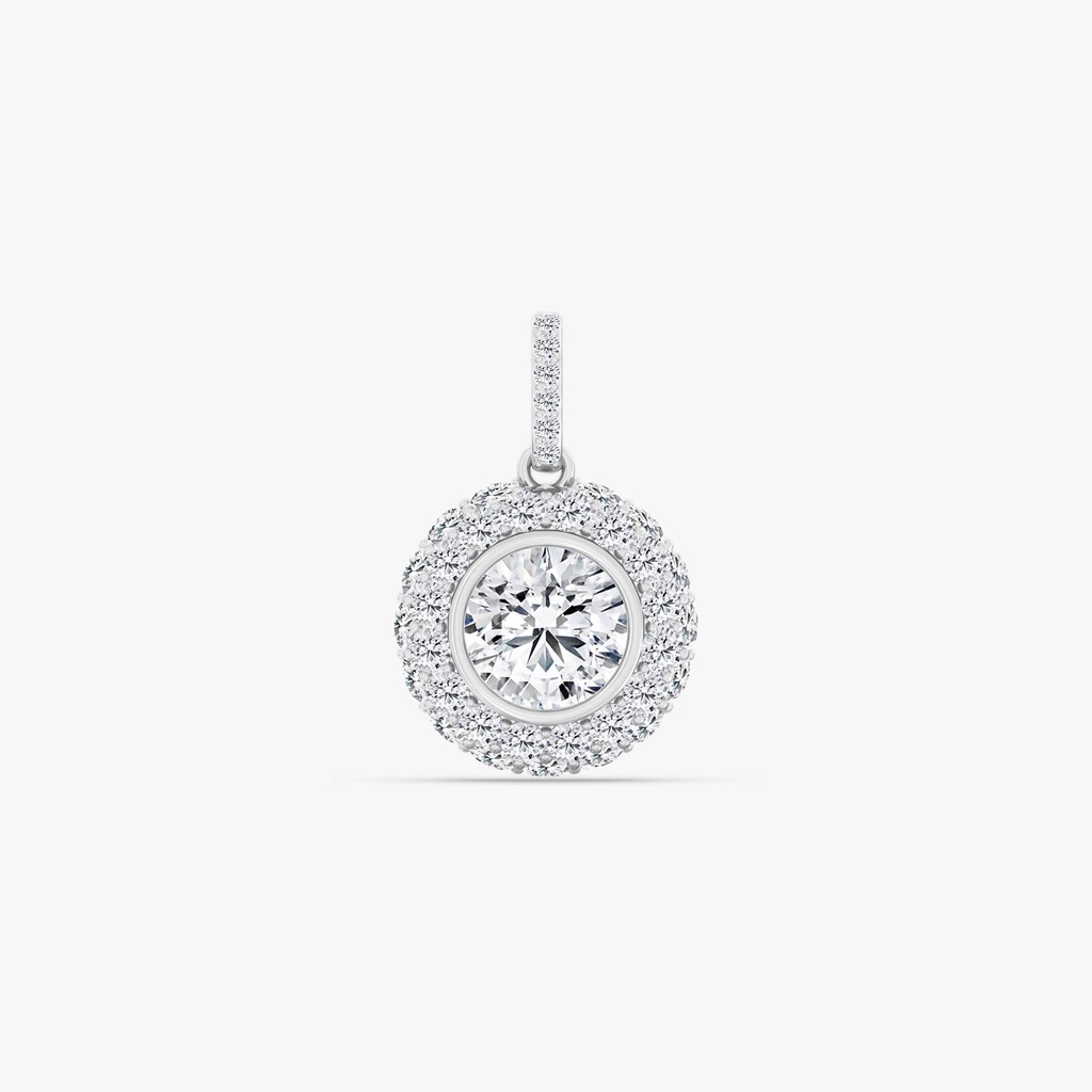 Round Pave Domed Charm