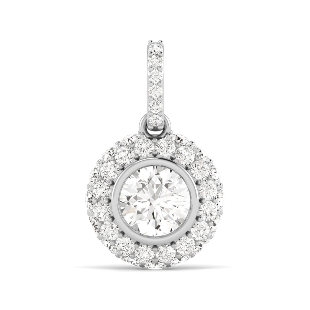 Round Pave Domed Charm