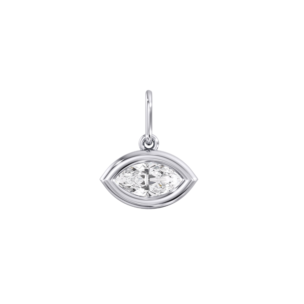 East West Marquise Domed Charm 