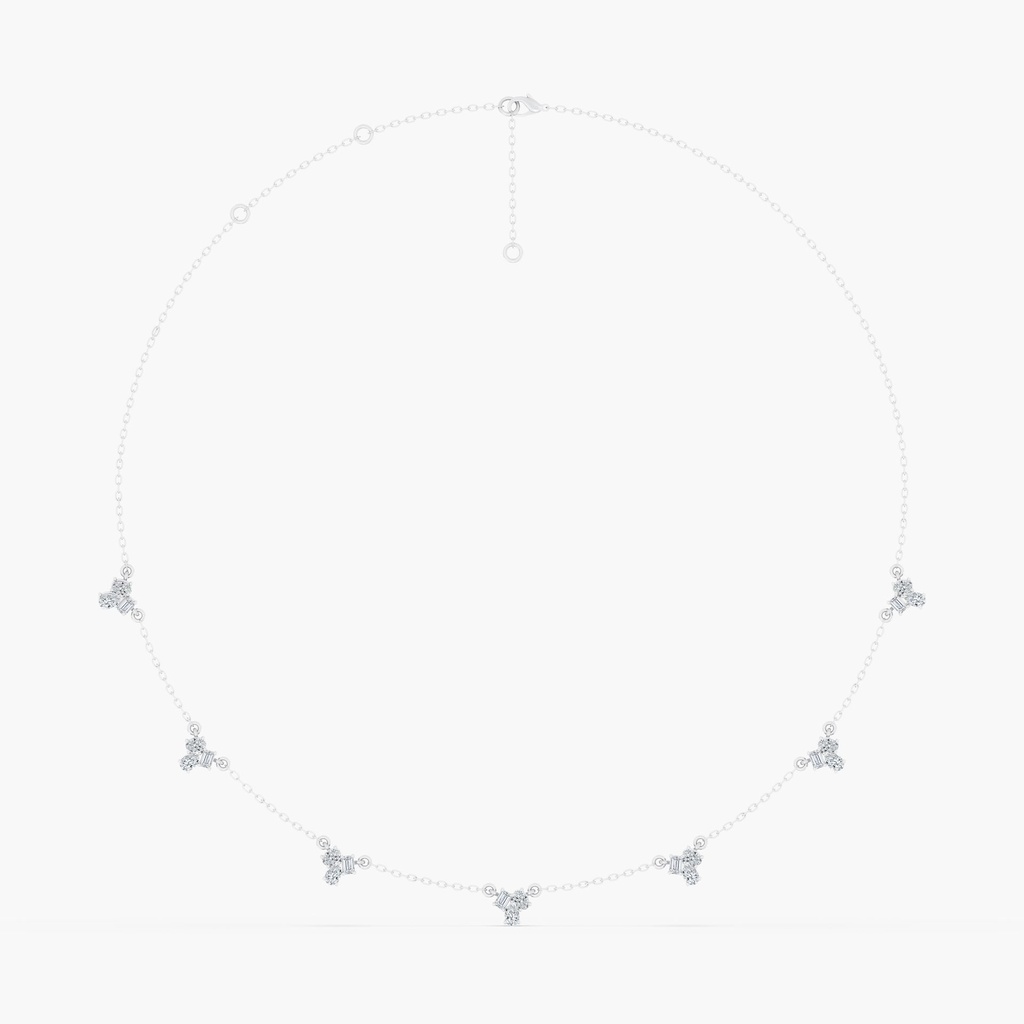 Multi Shape Cluster Station Necklace 
