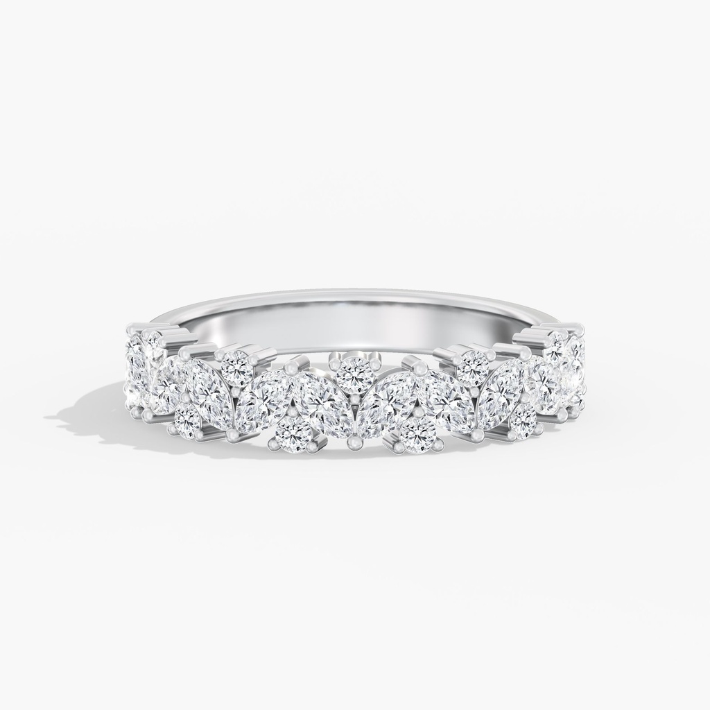 Angled Marquise and Round Accent Band