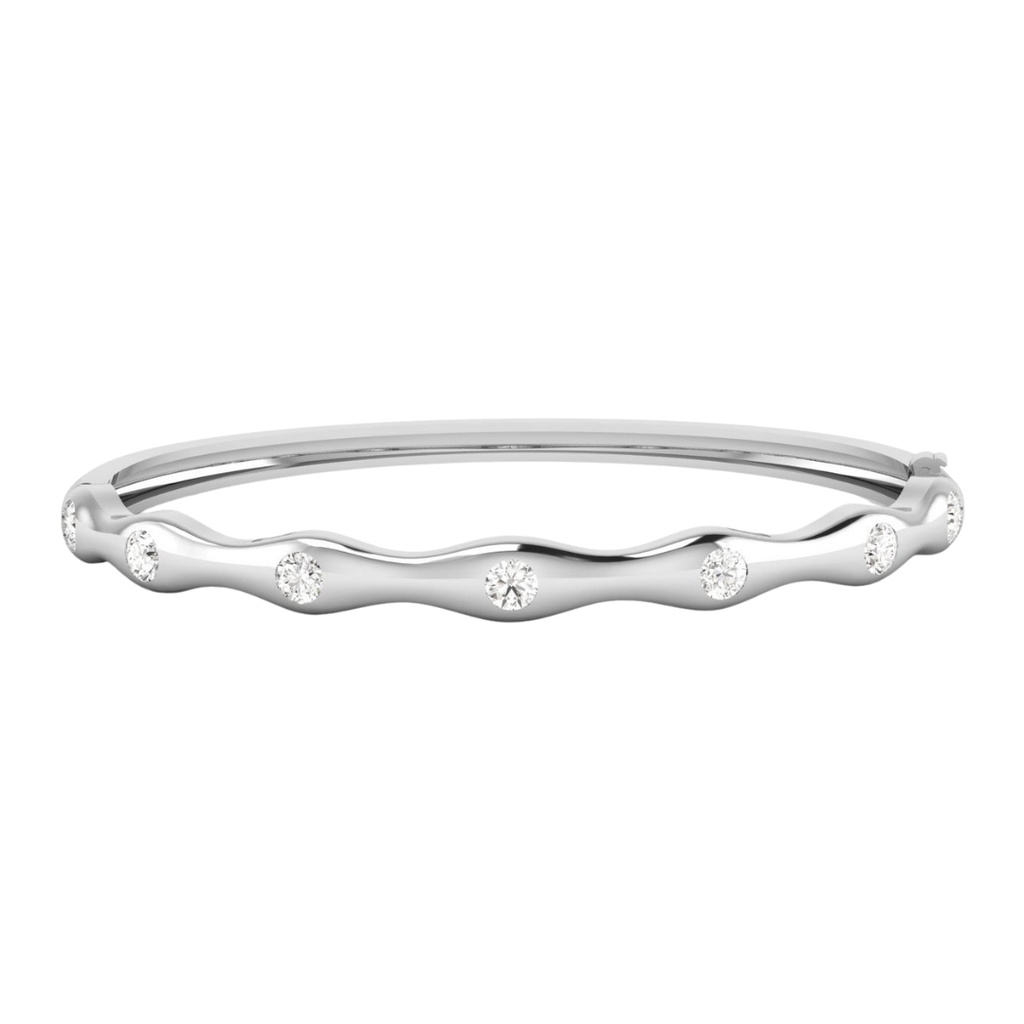 Ripple Edge Inlay Bangle