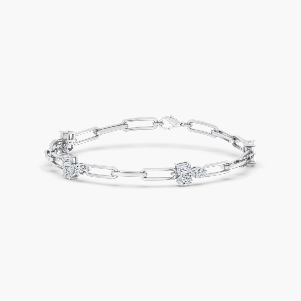 Multi Shape Cluster Paperclip Bracelet