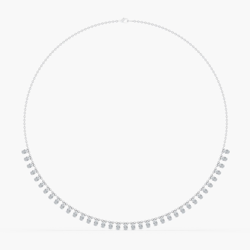 Oval Bead Chain Shaker Necklace 