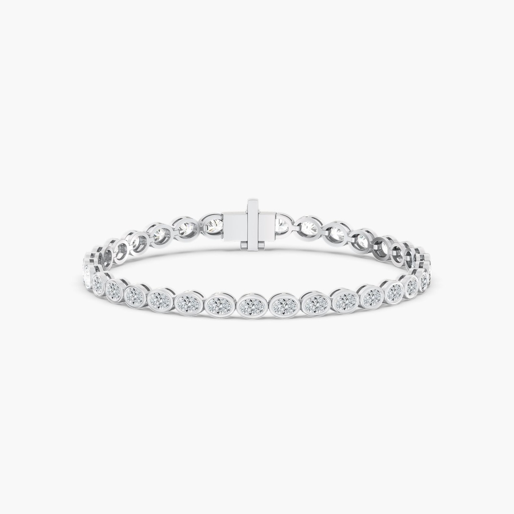 East West Oval Bezel Tennis Bracelet