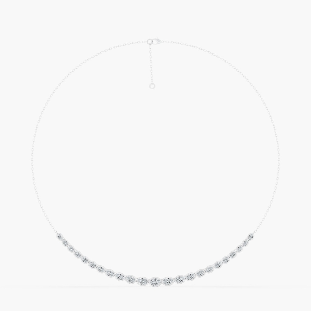 East West Oval Bezel Necklace