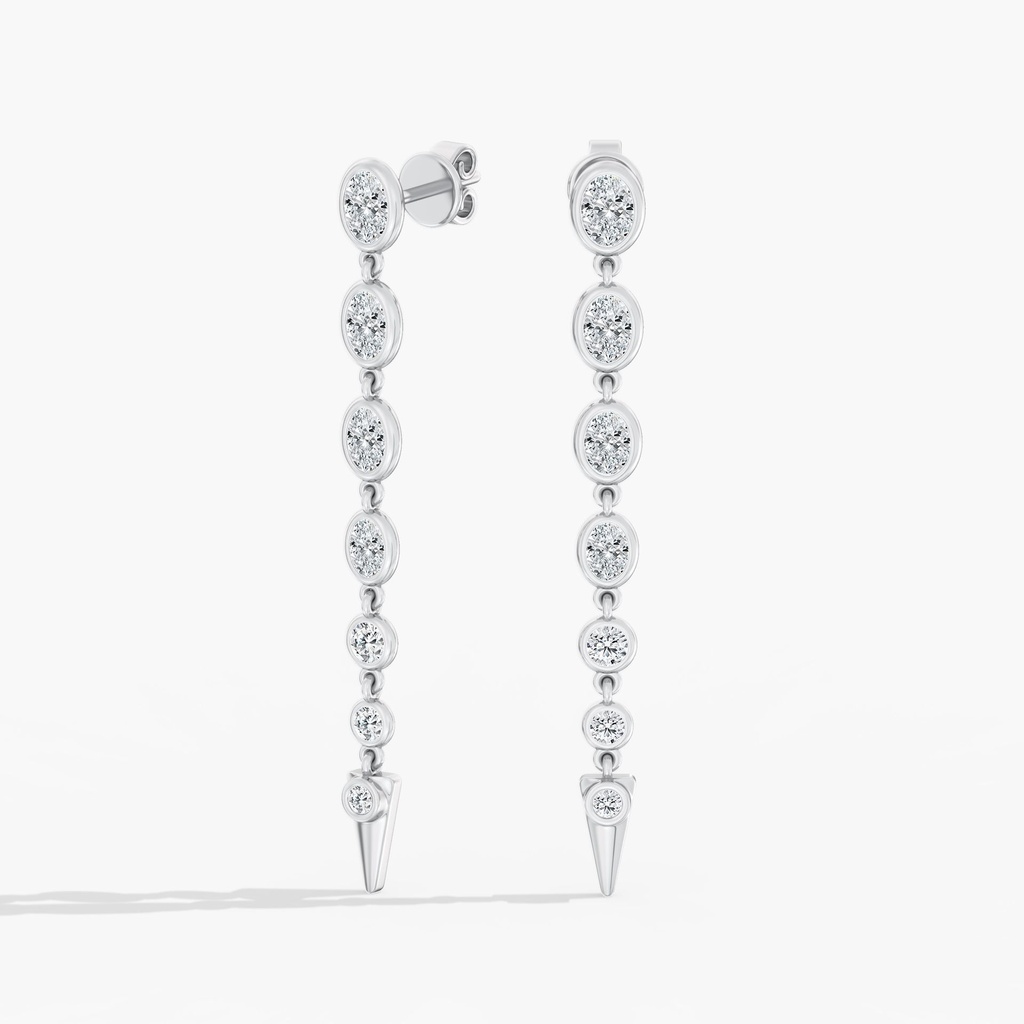 Oval Bezel Drop Earring