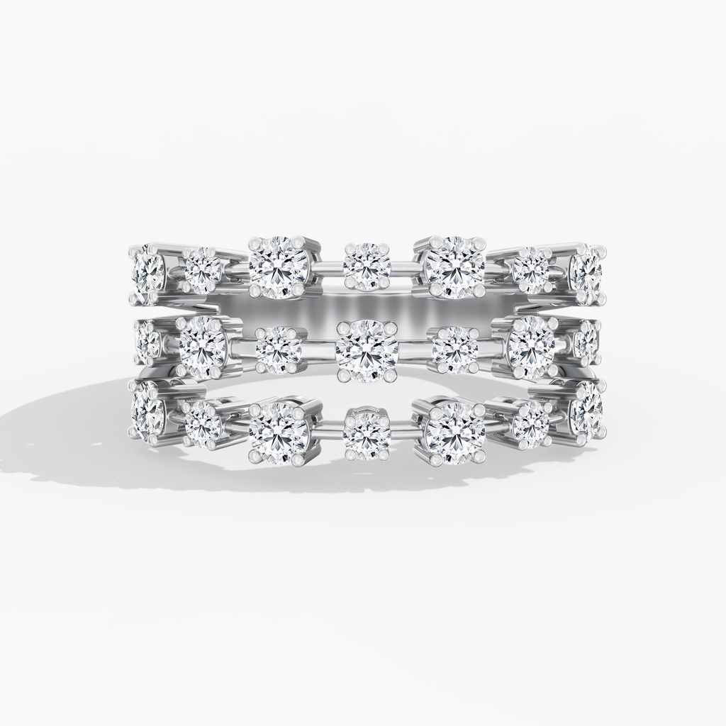 Orbit Three Row Ring