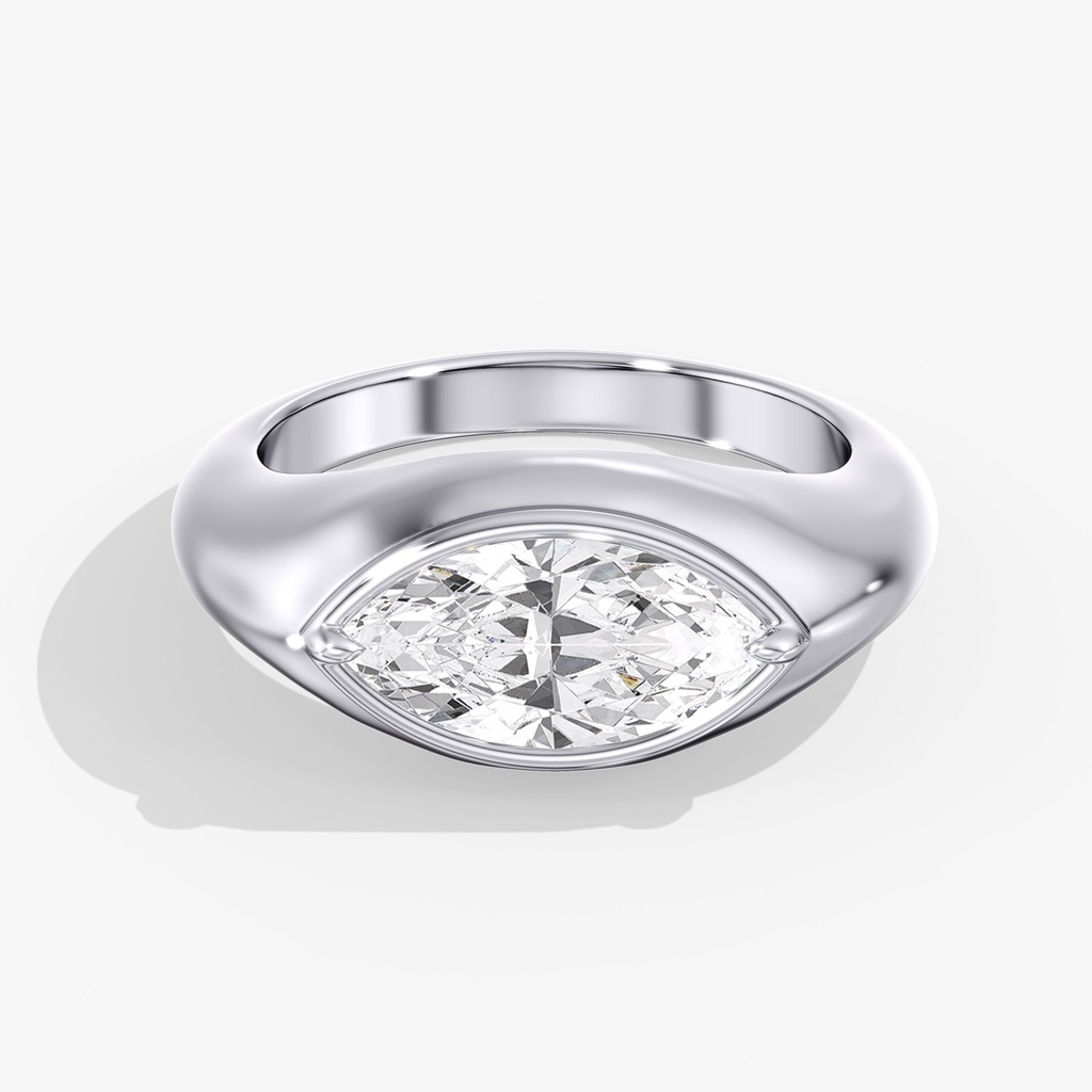 Bold Gold East West Marquise Ring 