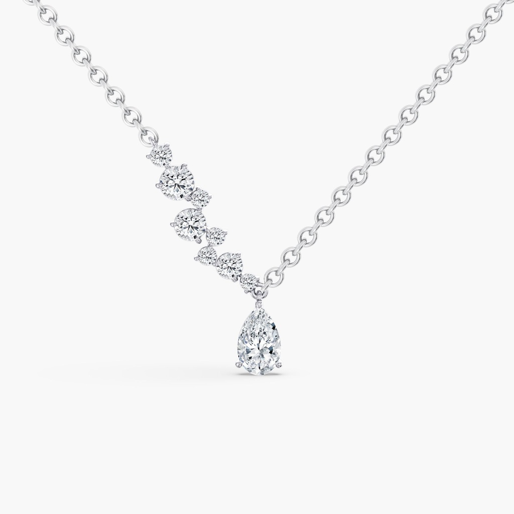 Starlight Asymmetrical Pear Necklace 