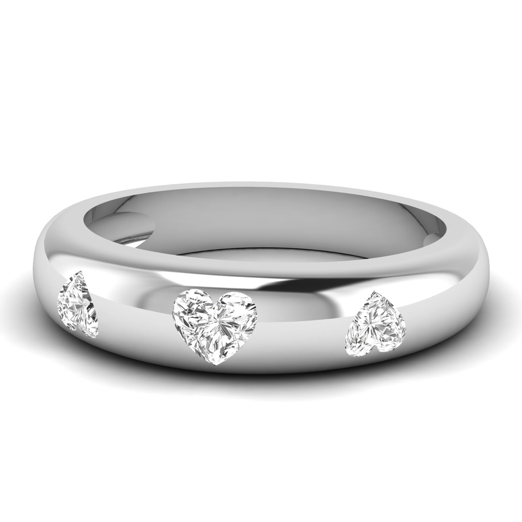 Heart Inlay Domed Ring 