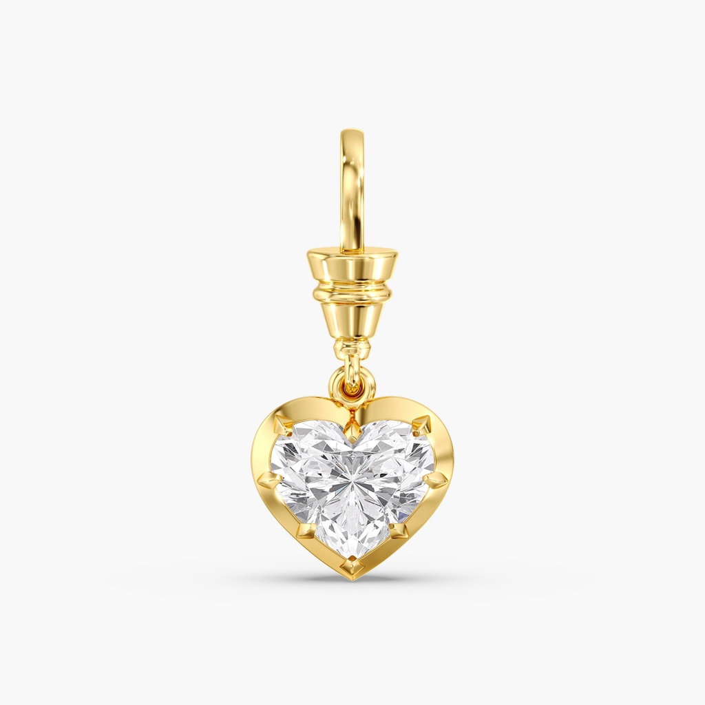 Vintage Inspired Heart Swivel Pendant 