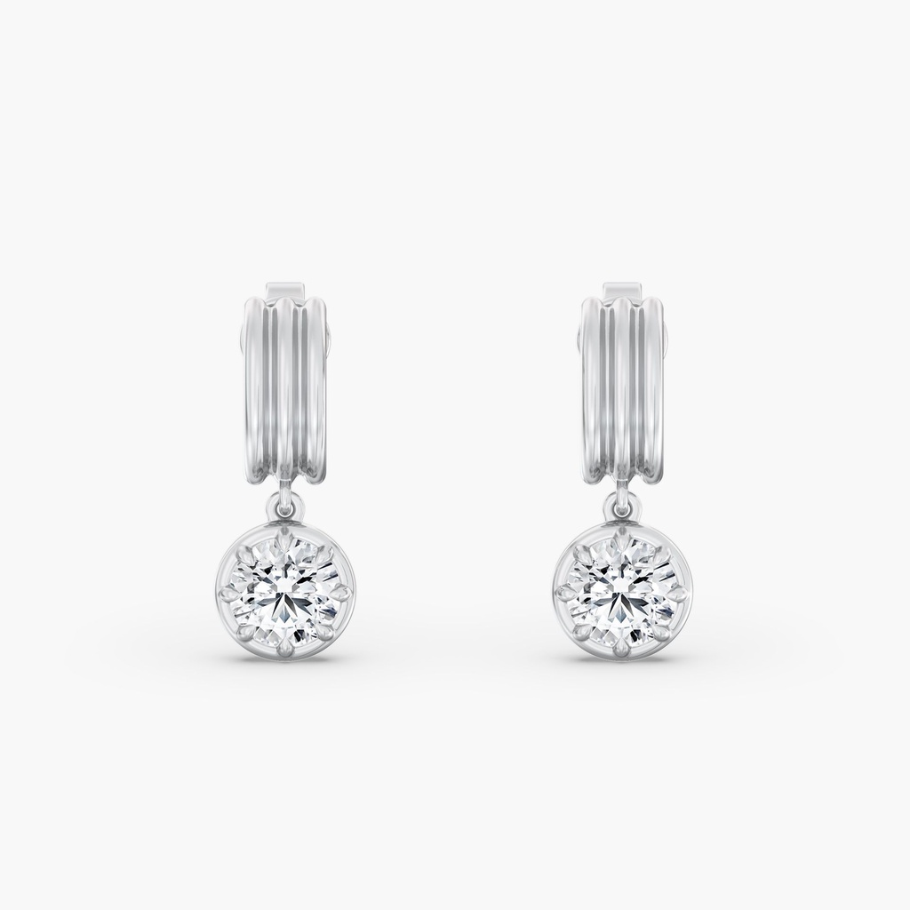 Round Aura Drop Earrings