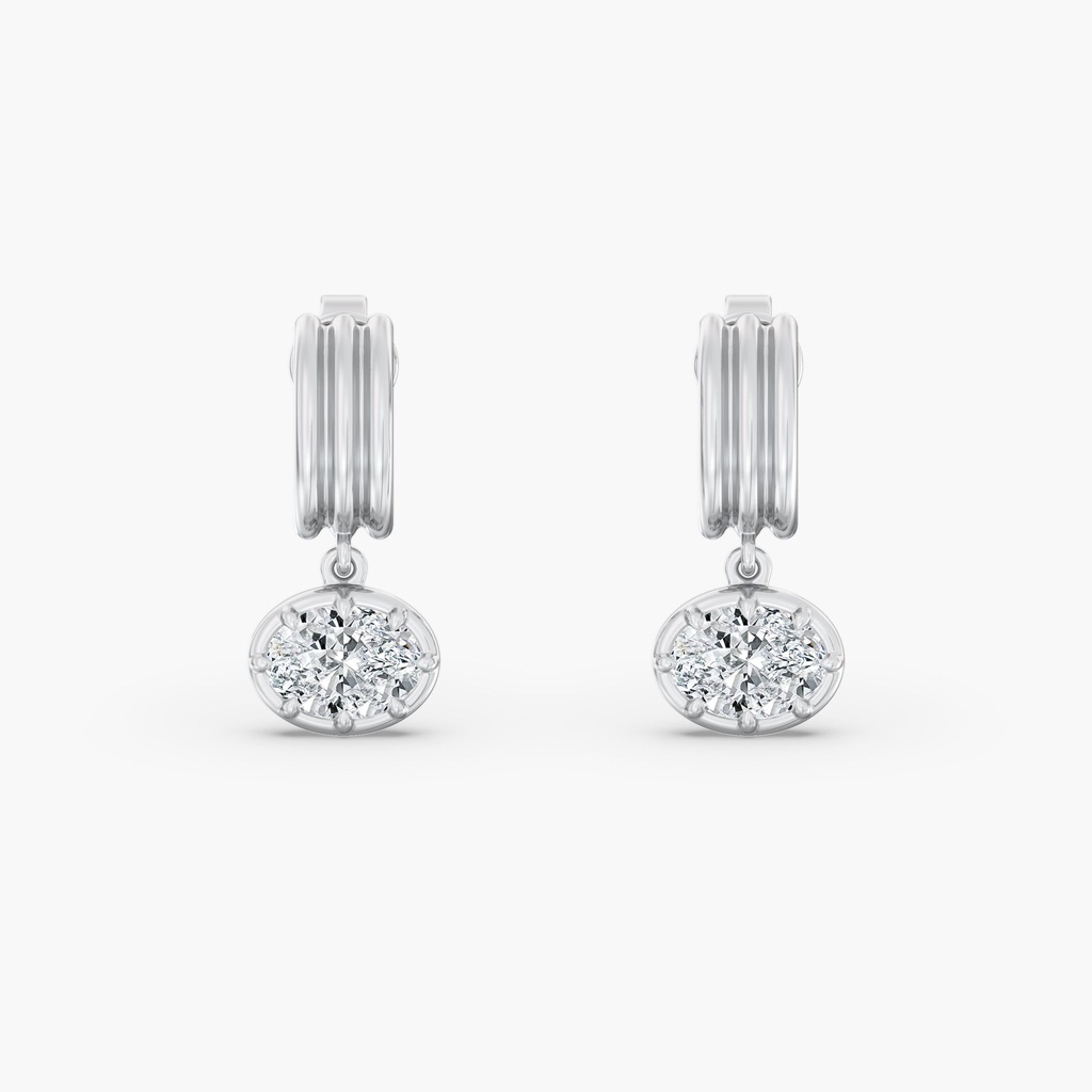Oval Aura Drop Earrings 