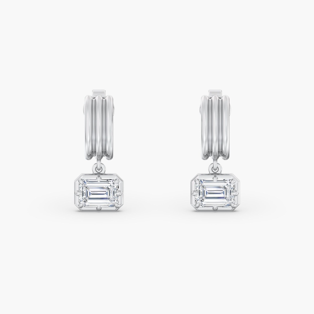 Emerald Aura Drop Earrings 