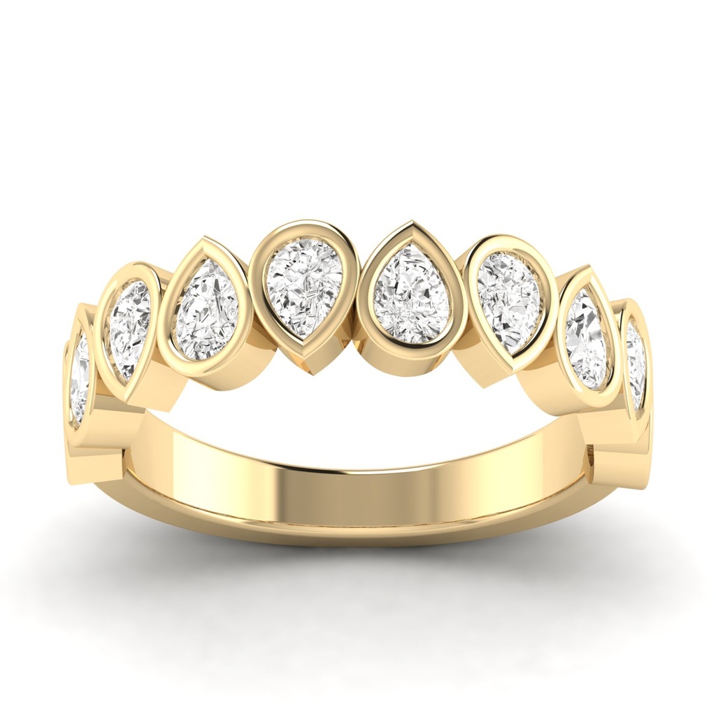 Reverse Pear Bezel Band