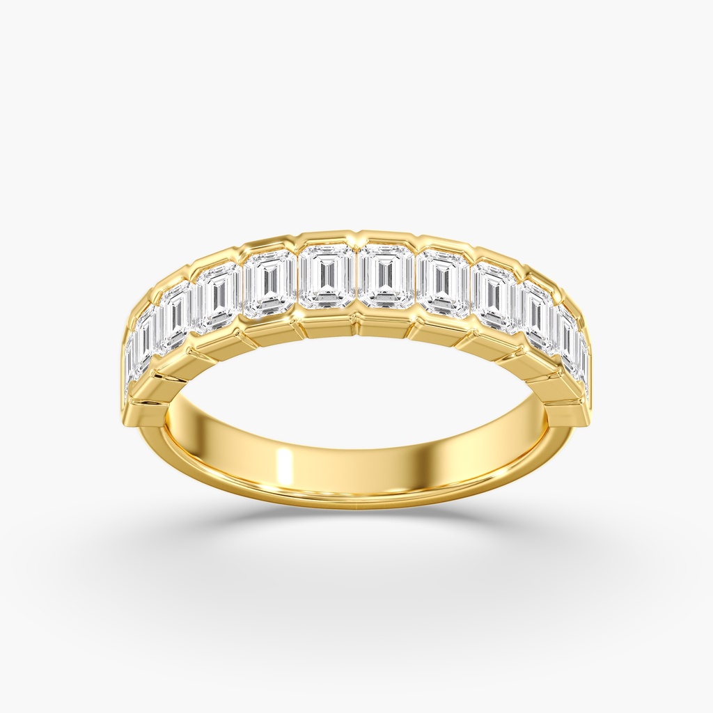 Half Bezel Emerald Band