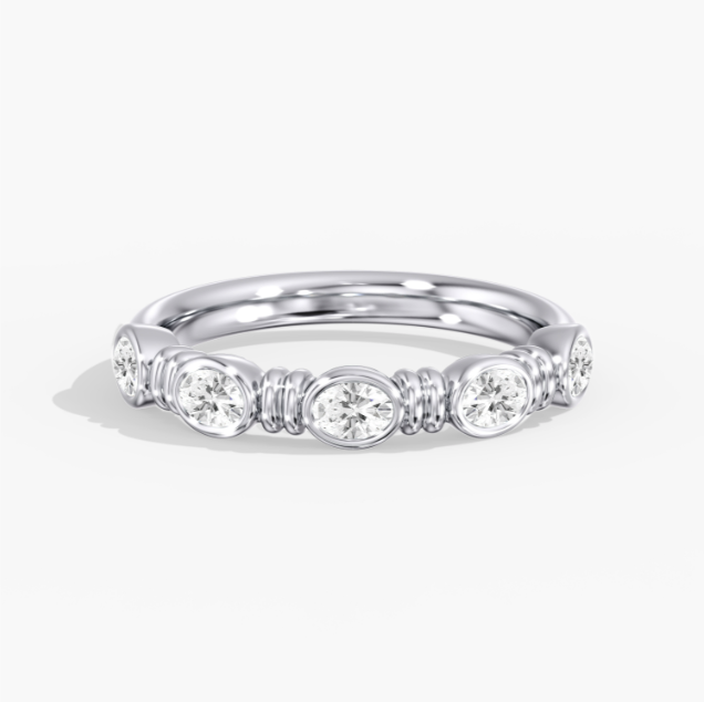 Aura East West Oval Bezel Band