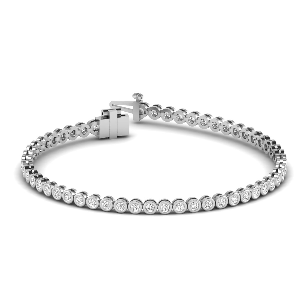 Round Bezel Tennis Bracelet