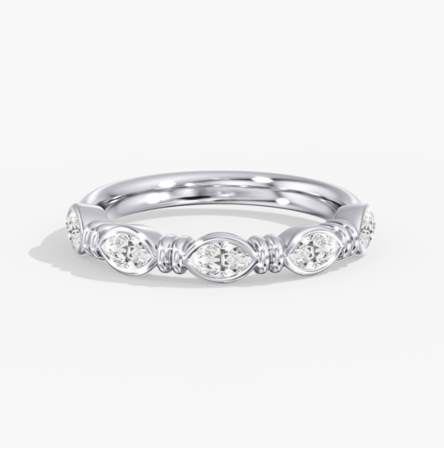 Aura East West Marquise Bezel Band