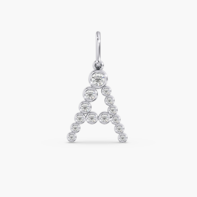Bezel Letter "A" Charm