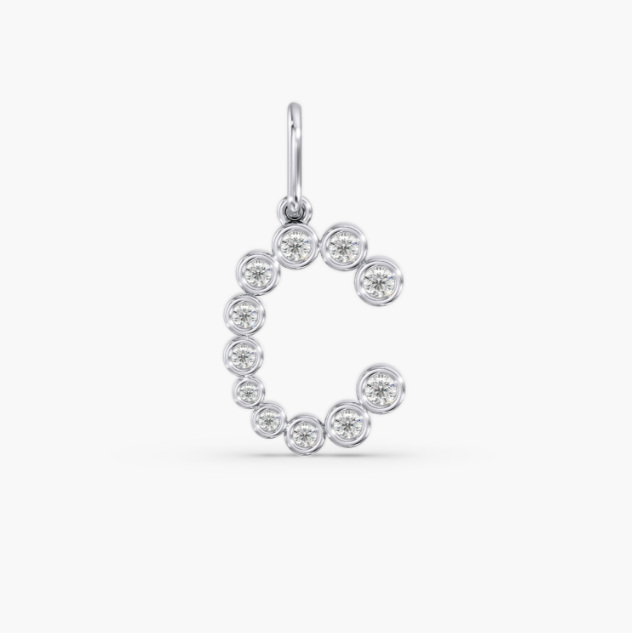 Bezel Letter "C" Charm 