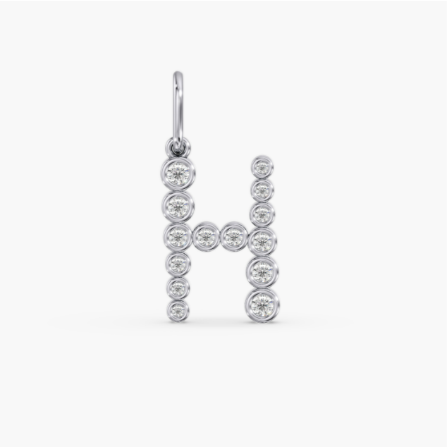 Bezel Letter "H" Charm