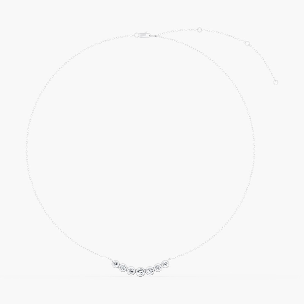 Graduated Bezel Bar Necklace