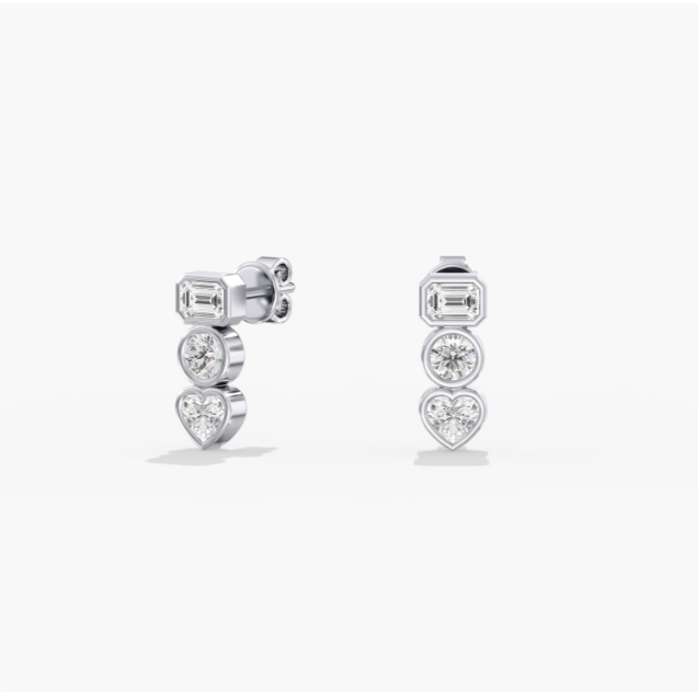 Mini Multi Shape Bezel Studs