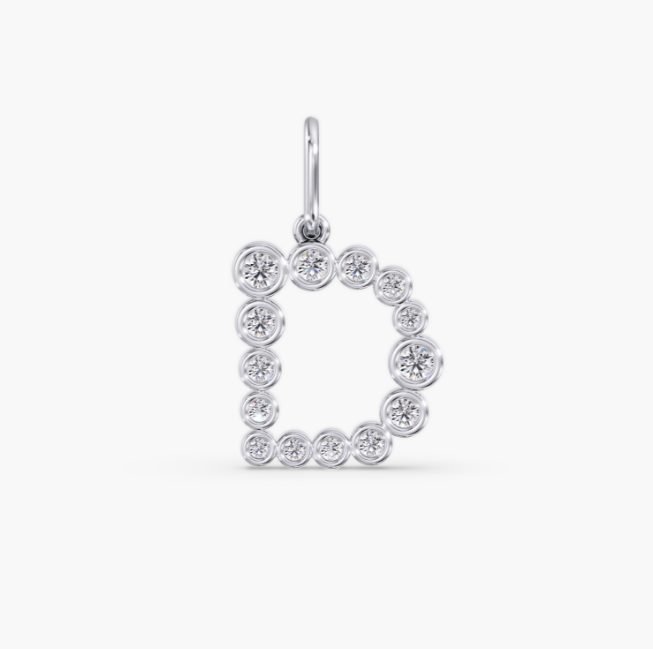 Bezel Letter "D" Charm