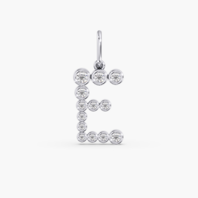 Bezel Letter "E" Charm