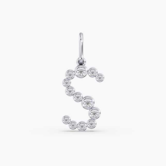 Bezel Letter "S" Charm