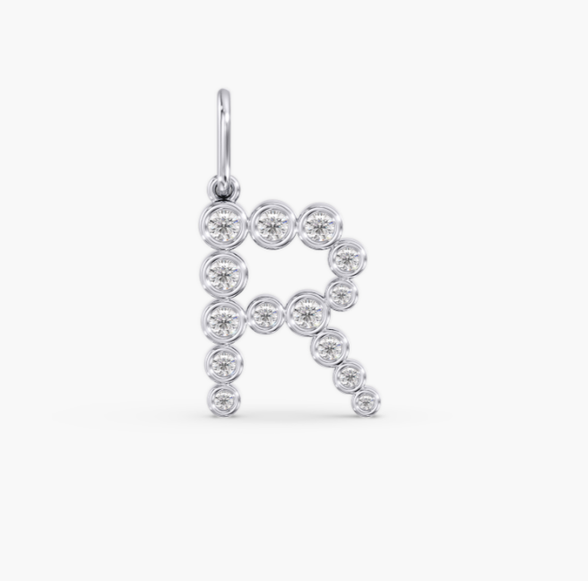 Bezel Letter "R" Charm