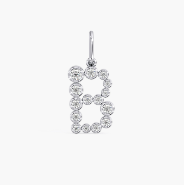 Bezel Letter "B" Charm