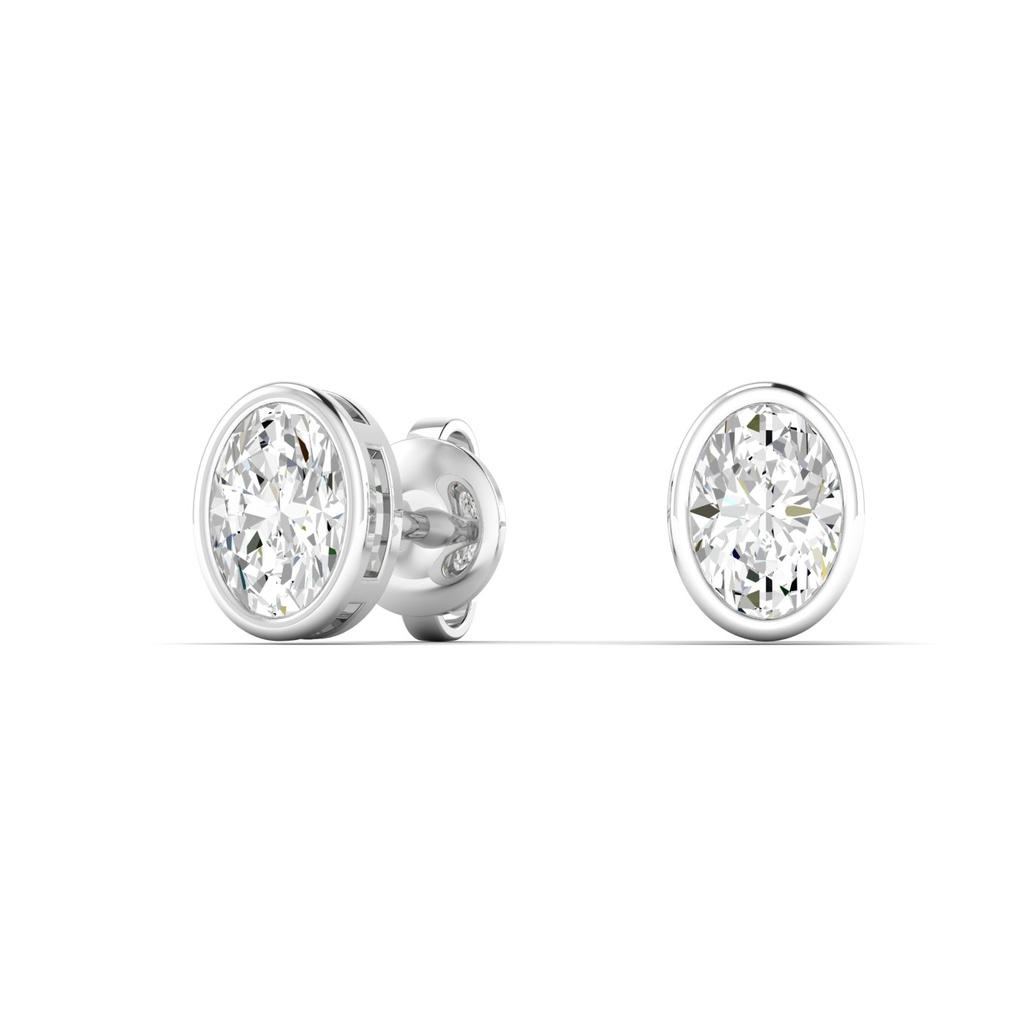 Oval Bezel Studs