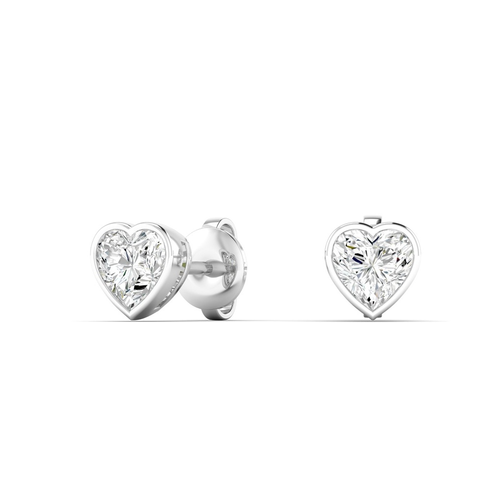 Heart Bezel Studs