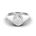 Oval Bezel Signet Ring .65ctw