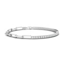 Round Half Tennis Paperclip Bracelet