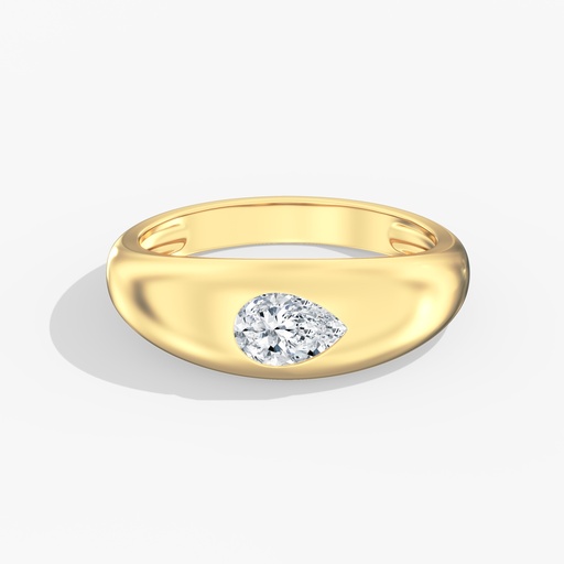 [R324PS5] Pear Domed Ring