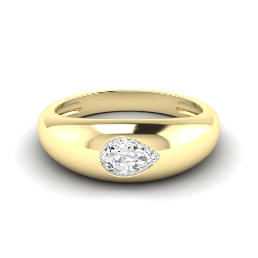 [R324PS5] Pear Domed Ring